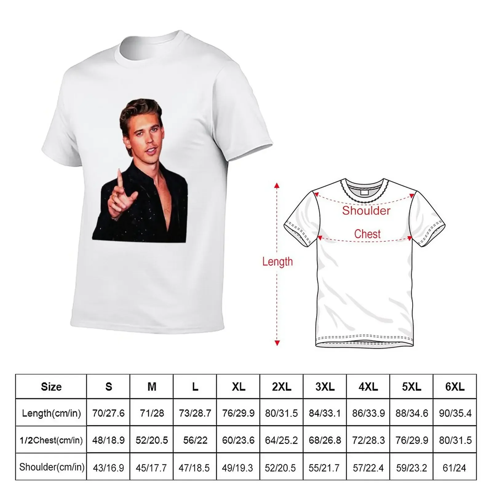 Austin Butler 2 T-Shirt plain heavyweights Blouse plain white t shirts men