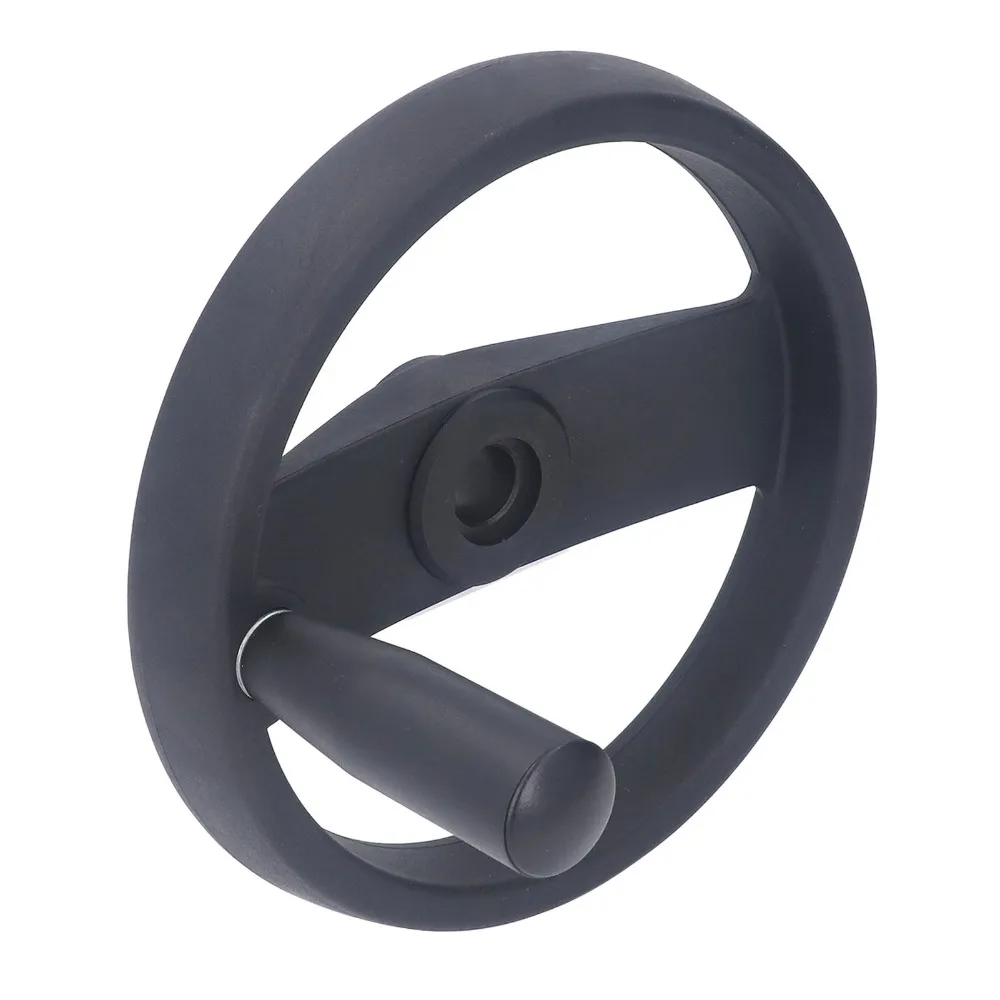 200x18mm Hand Wheel 7.87inch Diameter Plastic Round Wheel Plastic Handwheel 18mm Hole Diameter Revolving Knob Handle