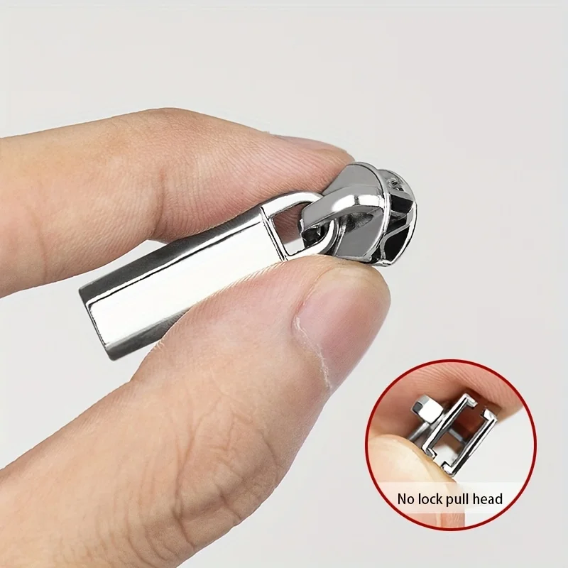 10 stücke sortierte 5 # Metall Reiß verschluss zieht, Premium-Reiß verschluss Kopf Ersatz für Gepäck und Leder Handwerk, zufällige Farben Lieferung