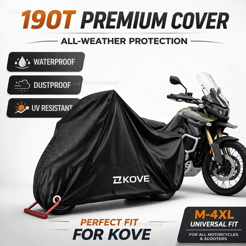 

For KOVE 800X Pro/Rally 525X 500X 400X 800 525 500 400 X 190T Motorcycle Cover Waterproof Dustproof UV Protection All Season