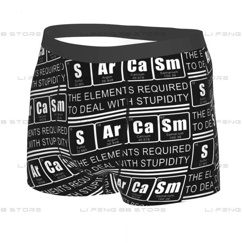 Sarcasm Elements Periodic Table Chemist Men Boxer Briefs Underpants Periodic Table Highly Breathable Top Quality Birthday Gifts