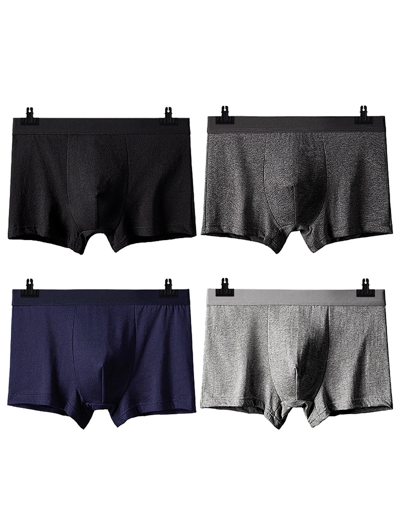 

4PCS simple men's boxers casual and comfortable youth boxers