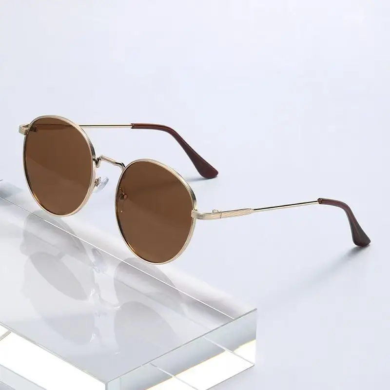 New Round Metal Frame Sunglasses Women Men Polarized UV400 Shades  Sun Glasses Fashion Outdoor Driving Fishing Eyewear