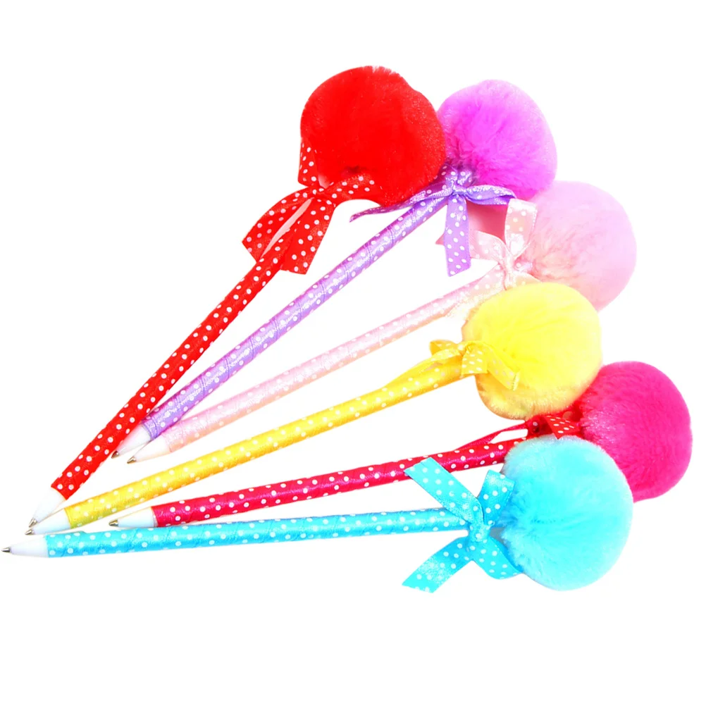 

12Pcs Ballpoint Pen Cute Ribbon Design Cartoon Style Kids Students Writing Drawing Gift Stationery Set School Office
