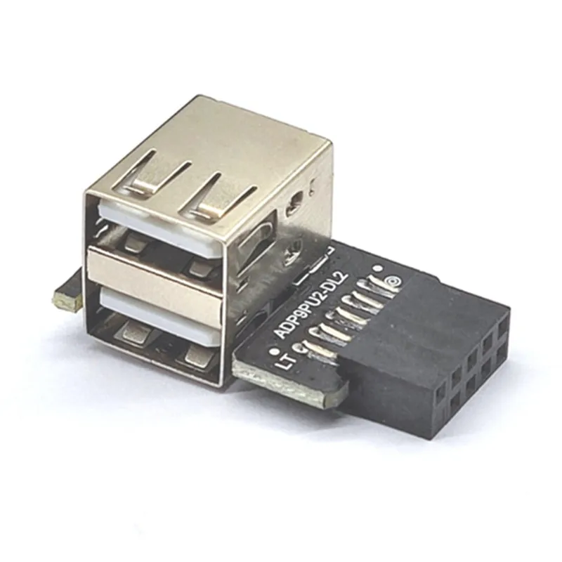 USB 2.0 Motherboard Header 9Pin Motherboard To USB Adapter Connector USB2.0 A 9 Pin Female Converter For Wireless Mouse