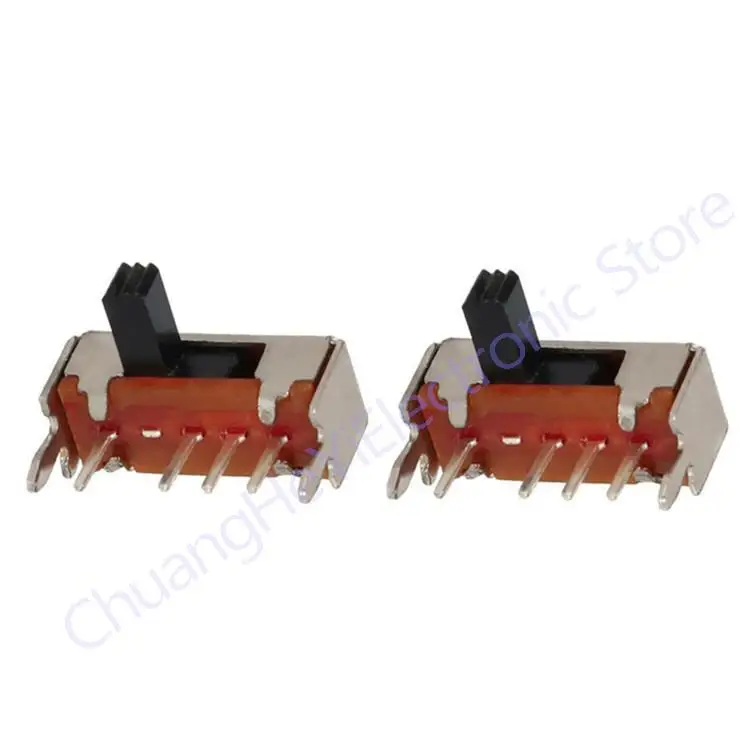 10Pcs SK13D07VG4 DC 50V 0.5A 4 Pin PCB 3 Position 1P3T Mini Right Angle Slide Switches SK13D07