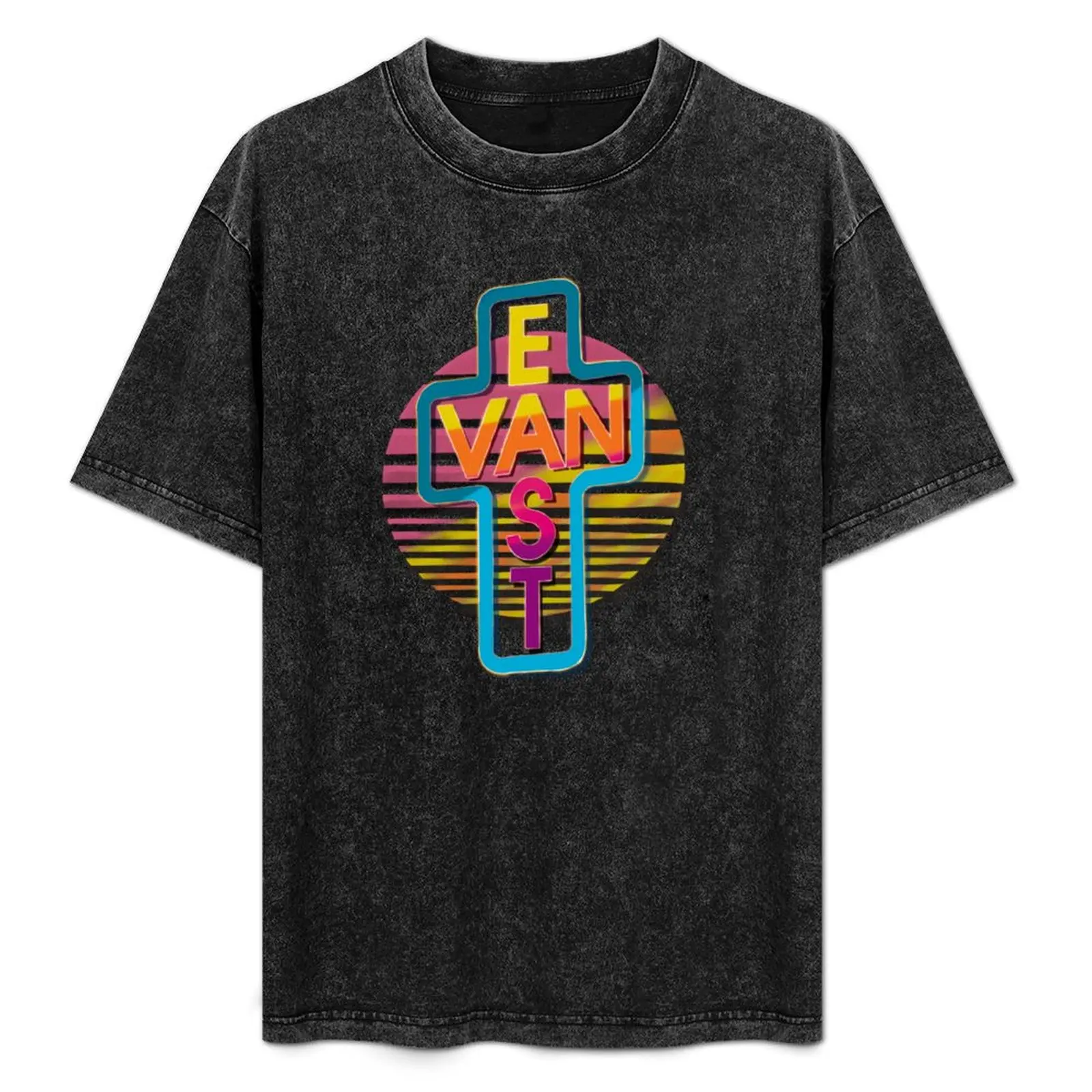 

East Van Vaporwave Cross T-Shirt Big and Tall Crew Neck Tee