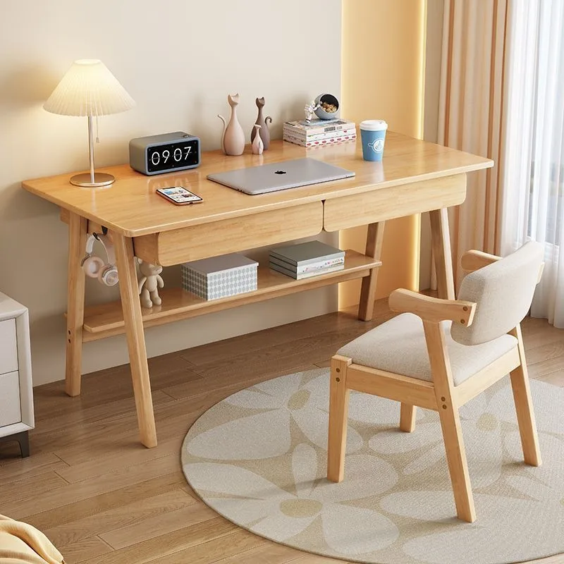 Thickened desk Nordic home living room bedroom student study table simple modern multi-functional Japanese computer table and
