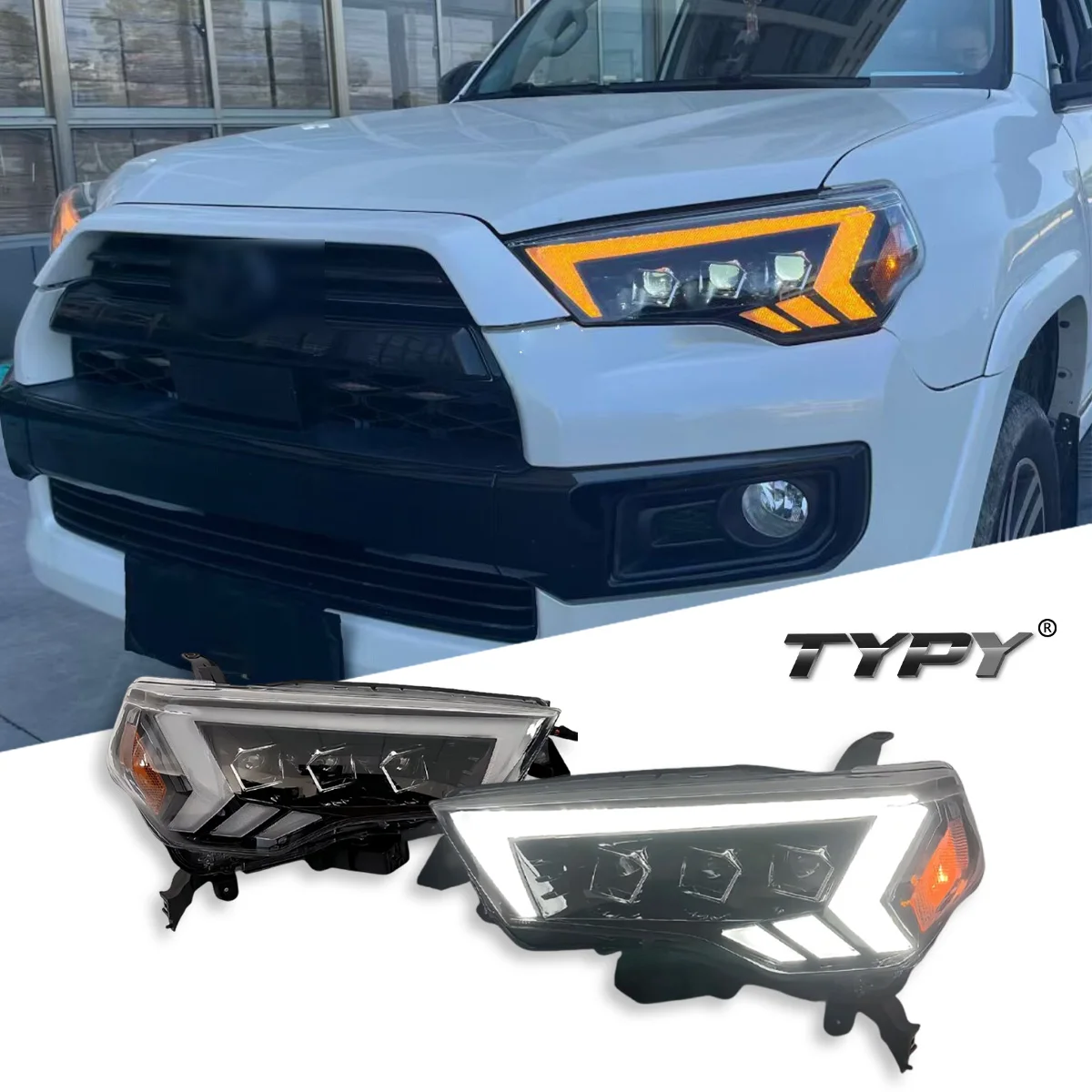 

TYPY новая светодиодная фара, обновленная, модифицированная для Toyota 4Runner 2014-2021, фара с динамическим сигналом, автоаксессуары