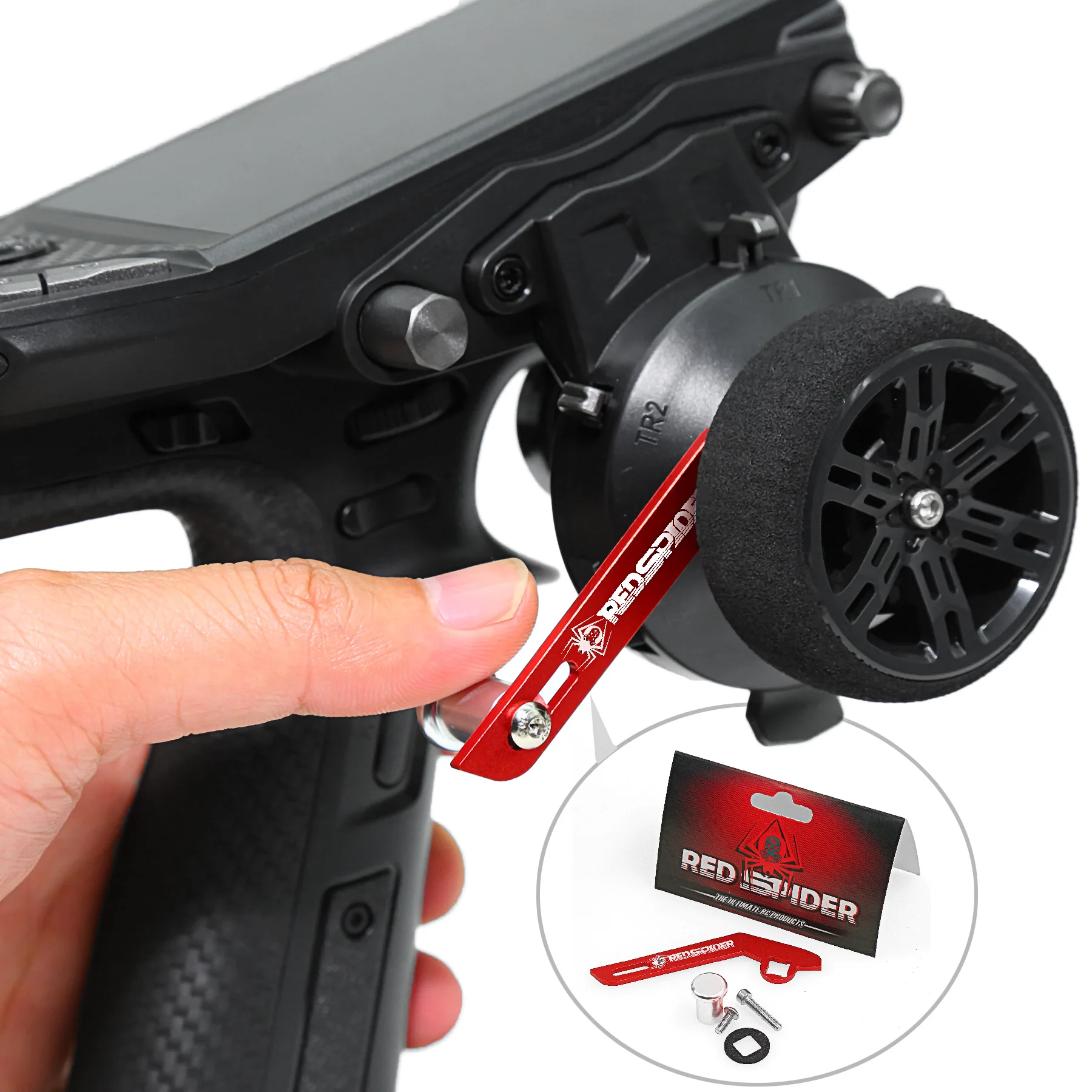 RC Transmitter Steering Wheel Trigger Alloy Steering Wheel TriggerOne Hand Control Controller Transmitter  for Flysky FS-G11P