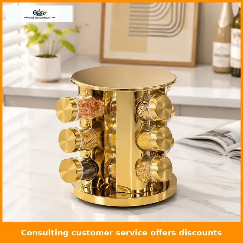 stainless steel multi-function kitchen 12-can combination spice rack