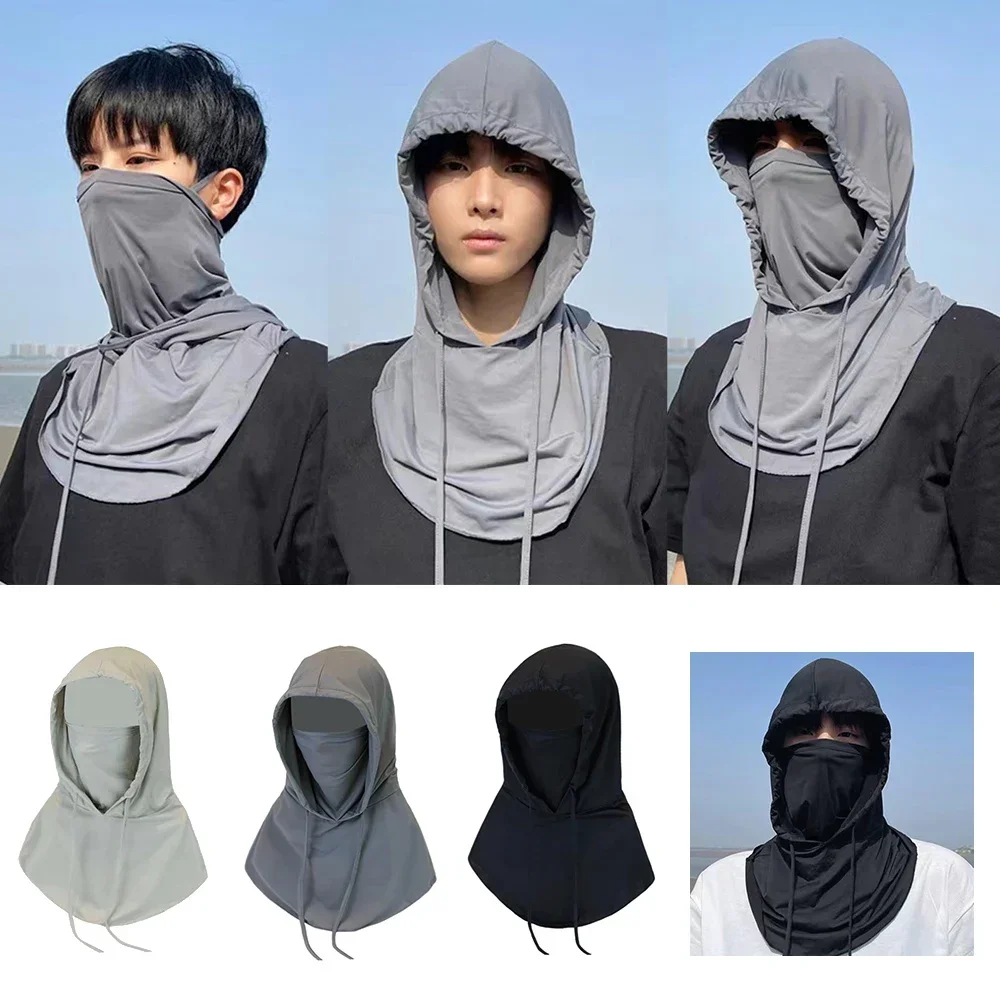 Heren Uv Bescherming Ijs Zijde Gezichtsmasker Hals Wikkel Cover Anti-Uv Zonnebrandmasker Nek Cover Half Gezicht Cover Vissen Fietsen Unsiex