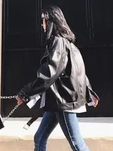 Women’s Faux Leather Motorcycle Jacket #3