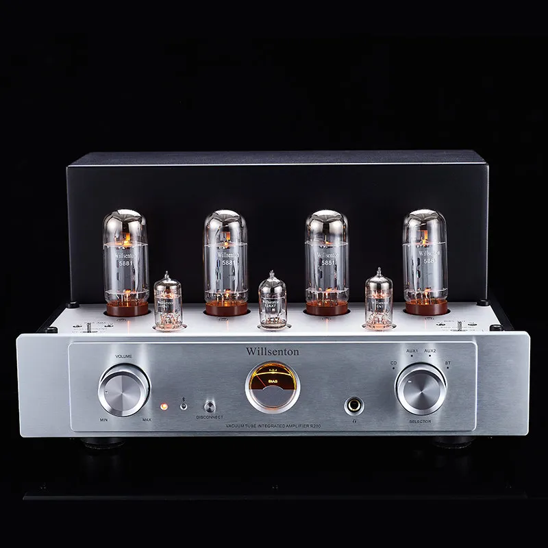 

R200 5881 Bluetooth Вакуумный ламповый усилитель Hi-Fi класса для аудиофилов, бытовой усилитель мощности