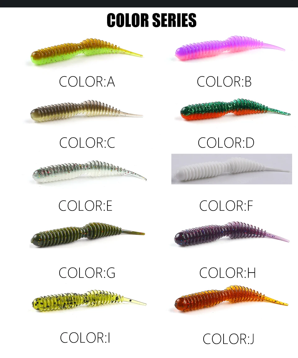 Supercontinent worm bait soft bait anta 40mm 63mm esche da pesca odore con sali Soft Silicone fishing Lure