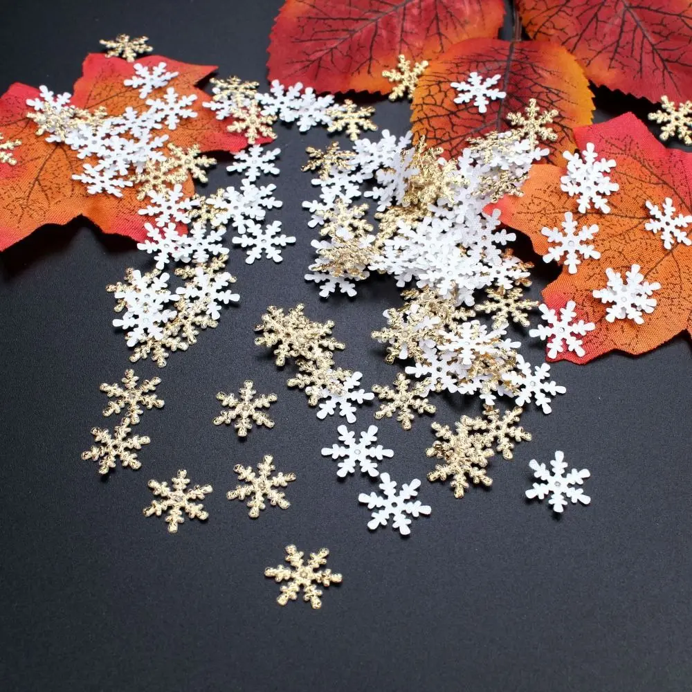Children Multi-color Christmas Snowflakes Confetti DIY 1.5cm/2cm/3cm Artificial Snowflakes Glitter Snowflake Sequins Party