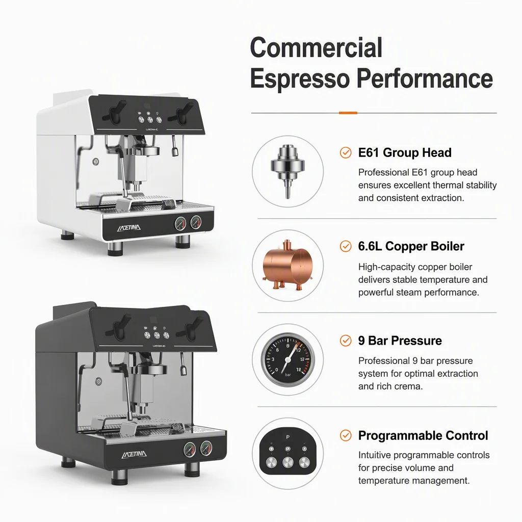 Head Commercial Semi-Automatic Espresso Machine