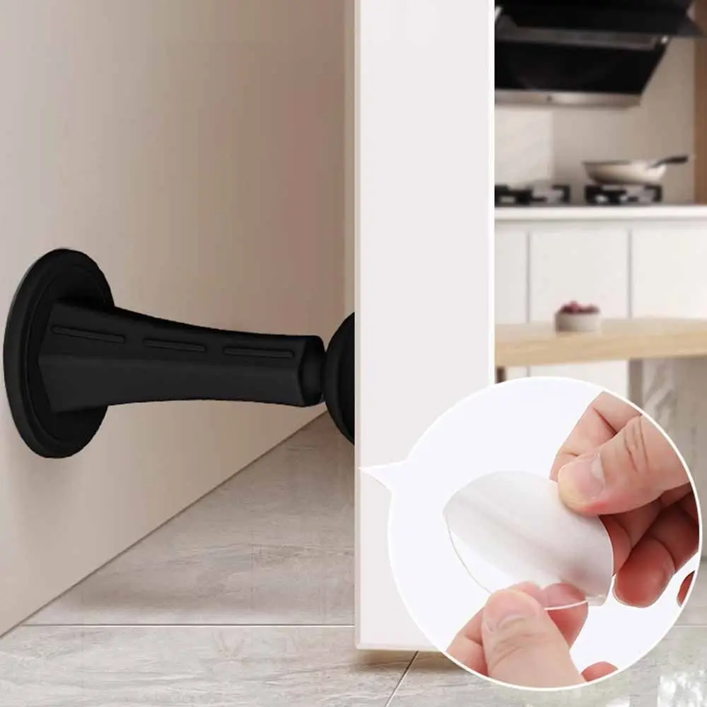 Non-punch Door Stopper Silent Anti-collision Self Adhesive Door Holder Silicone Door Suction Cup Wall Protectors