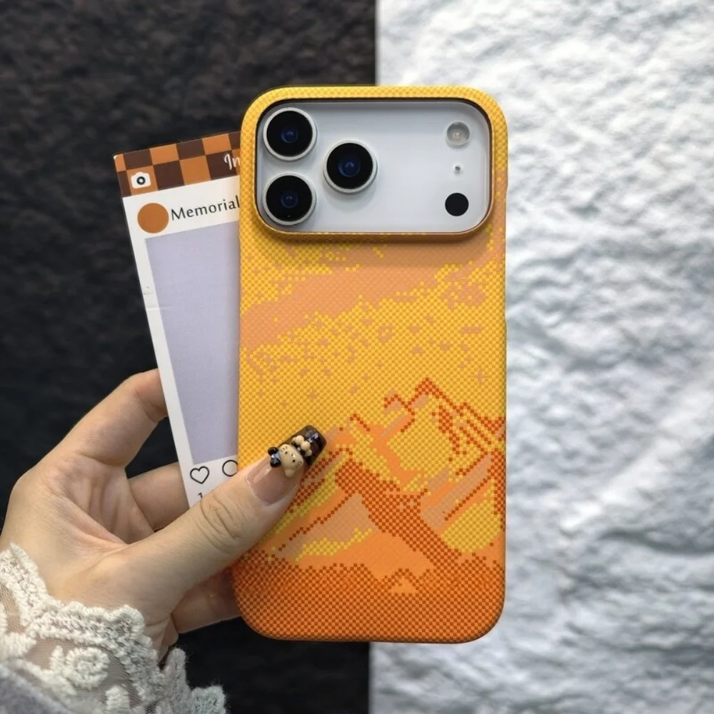 Funda Magnética con Textura de Copo de Nieve Original para Magsafe, Compatible con iPhone 17 Air, 16, 15, 14, 17 Pro Max, Carga Inalámbrica, Sin Marco
