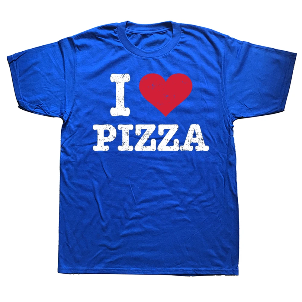 Lustige Vintage ICH Liebe Pizza Grafik T-shirts T-shirt Männer frauen Mode Lässig Übergroßen 100% Baumwolle T Shirt Männliche kleidung – Detail 3