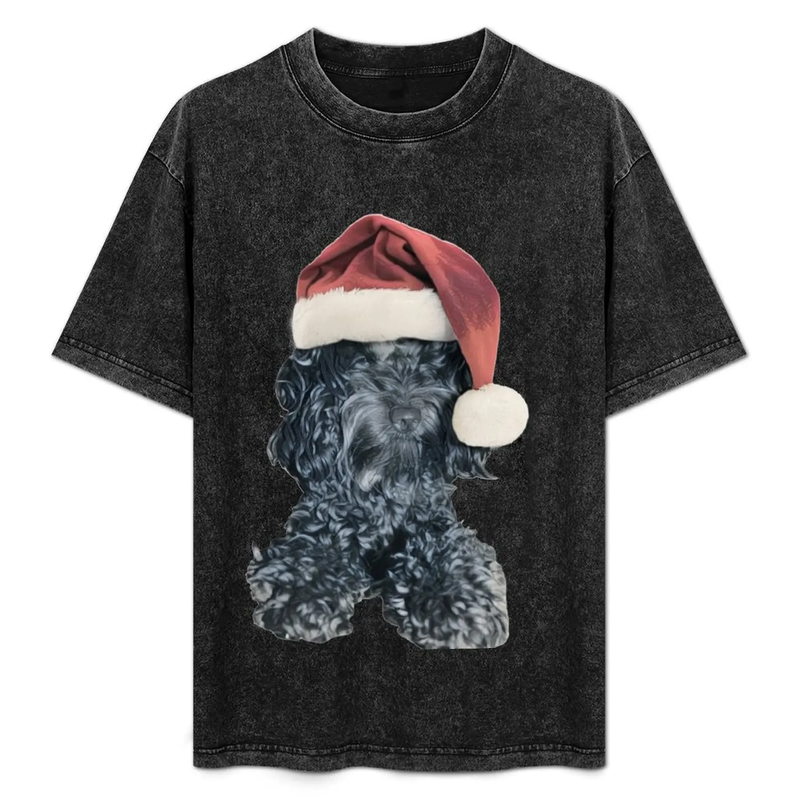 

Cockapoo in a Christmas Santa Hat (Blue) T-Shirt Big Size Loose Fit Tee Shirt