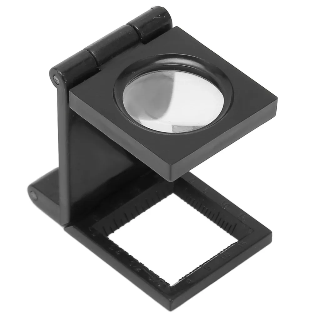 

Three Fold Pocket Magnifier 10X Magnification Dual Scale Scale Magnifier Mini Size Optical Lens Optical Viewer Coin Identifying