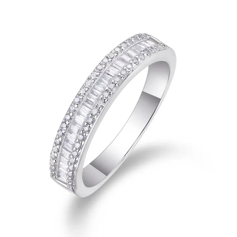 

Серебряное кольцо S925, все муассанитовые белые золотые обручальные кольца, женские ювелирные изделия