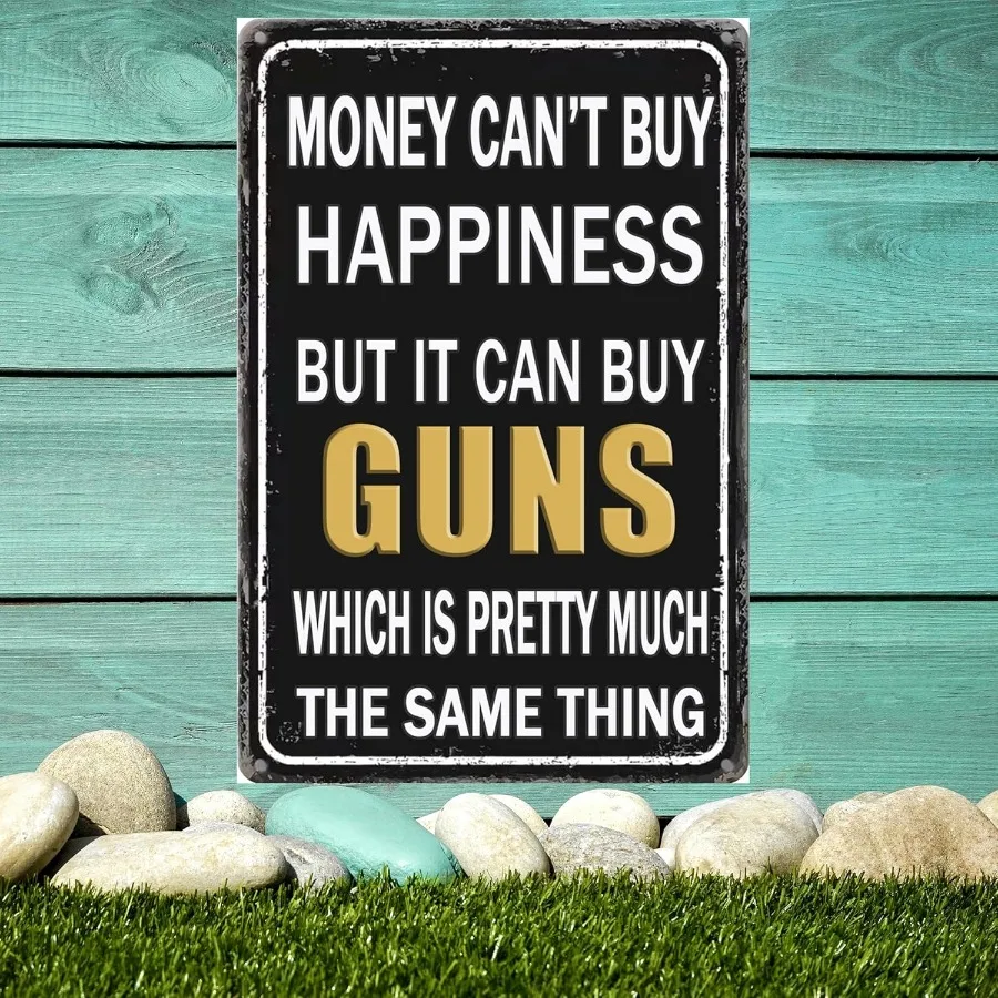 تين تسجيل البنادق اكسسوارات للرجال رجل الكهف علامات وديكور مضحك معدن القصدير تسجيل هدايا باردة لمحبي البندقية هدايا الصيد للرجال