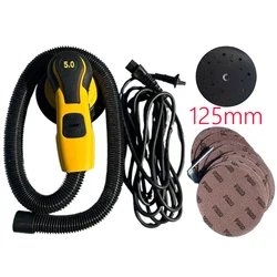 220V Electric Sander Machine Woodworker Orbit Sander Tool Car Metal Polisher add 125mm Sander Pad Home DIY Handheld Wall Grinder