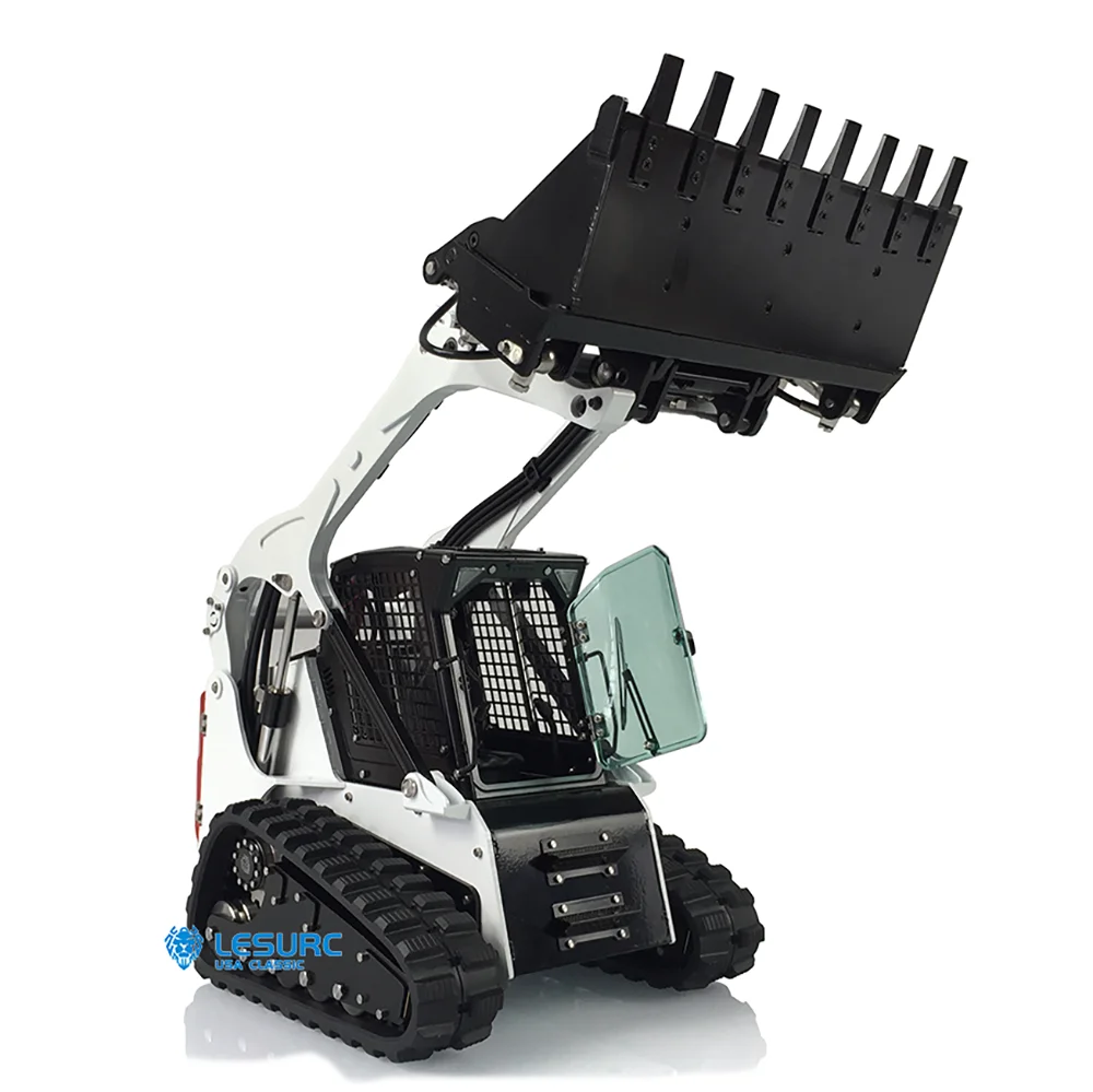 US Stock LESU 1/14 Crawler Skid-Steer Aoue LT5 Metal RC Hydraulic Loader RTR Model Lights Outdoor Toys THZH1208-SMT10