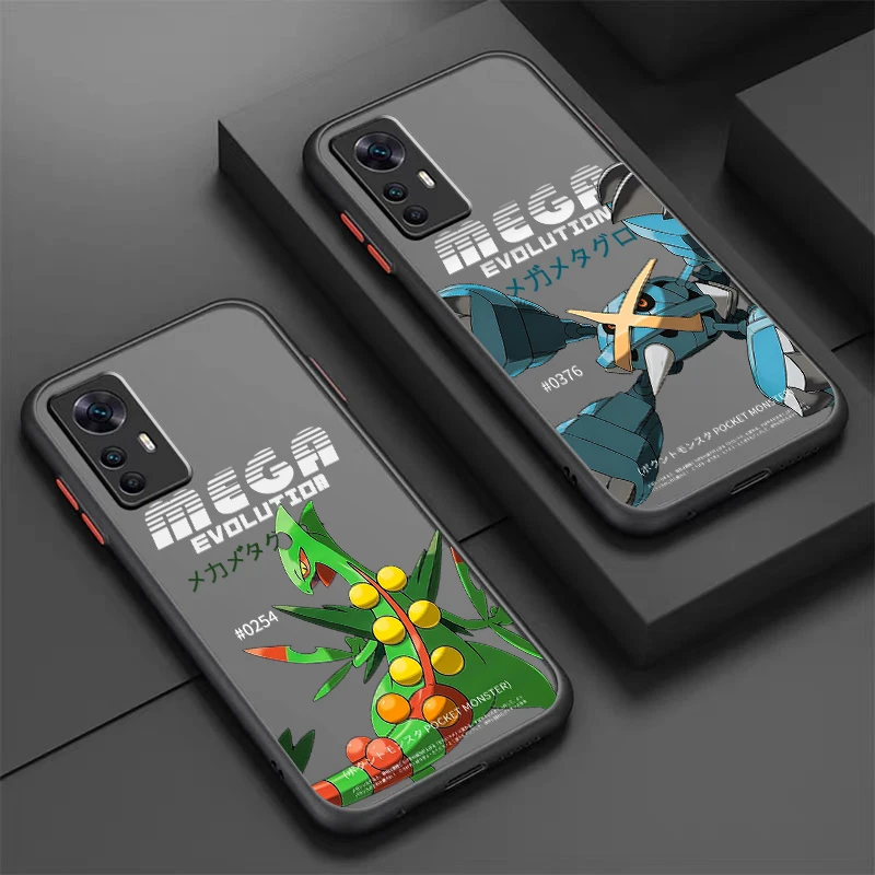 

M-Megas E-Evolutions P-Pokemones Frosted Translucent For Xiaomi Mi 13 12 12T 11T 11 11i 10T 10 9T Pro Lite Ultra 5G Back