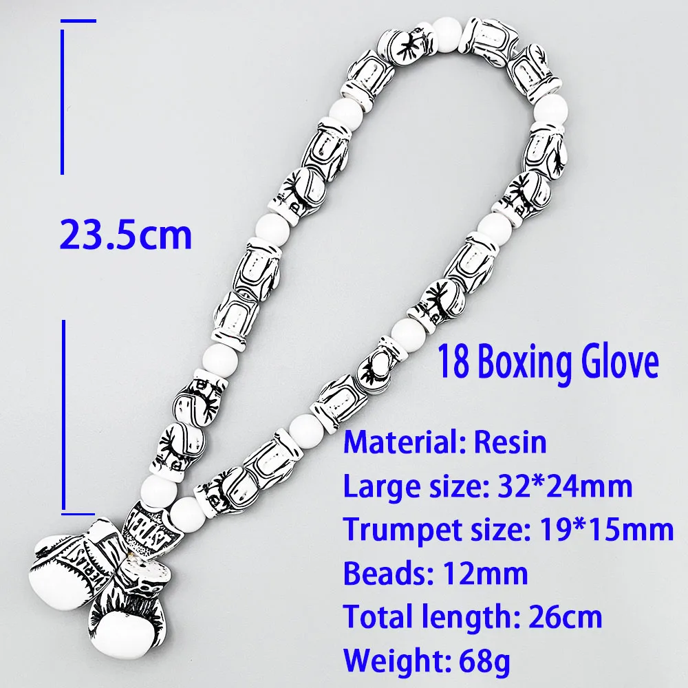 GS169 Boxing Glove Pendants EVERLAST  Strength And Wisdom Black White Exquisite Beads 3D Stereo Resin DIY DecorationCar Ornament