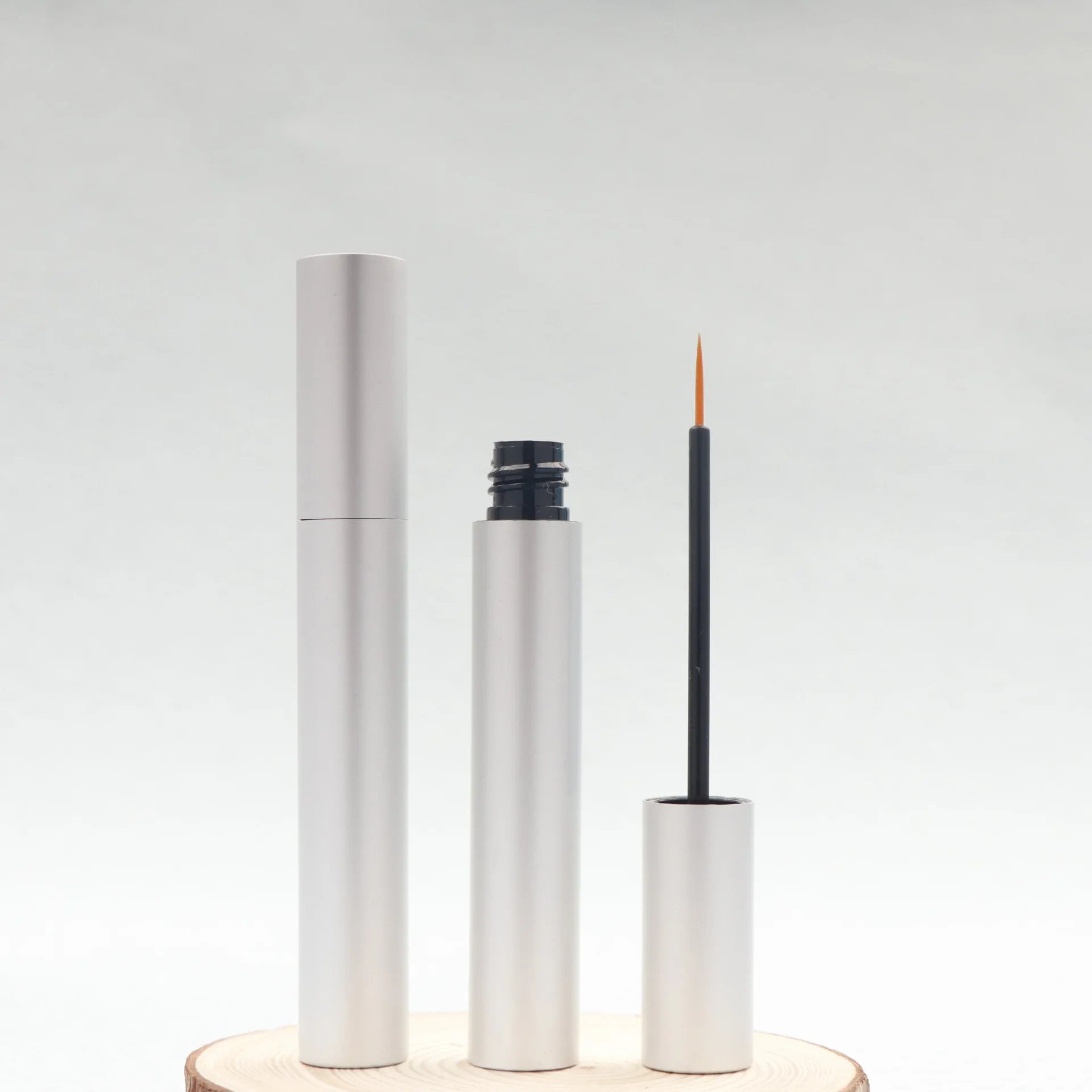 5ml Empty plastic Matte Silver Eyeliner tubes Vials Bottle Containe Eyeliner Brush Applicator for DIY Eyelash Growth Oil view 6