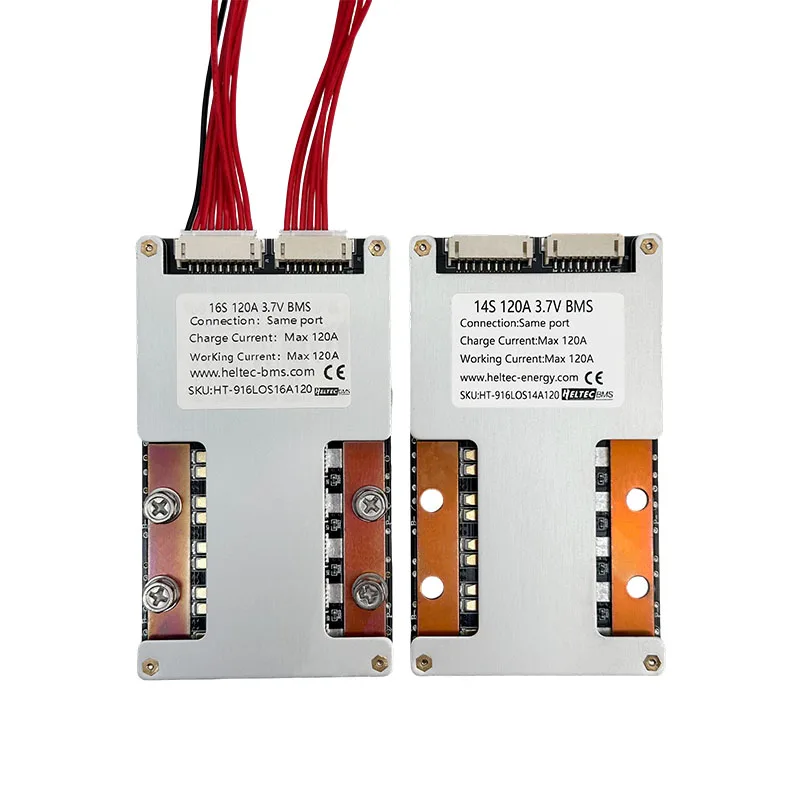 10S 12S 13S 14S 16S 36V BMS 48V 60V 120A BMS الثلاثي بطارية ليثيوم لوح حماية البطارية مع شحن متوازن