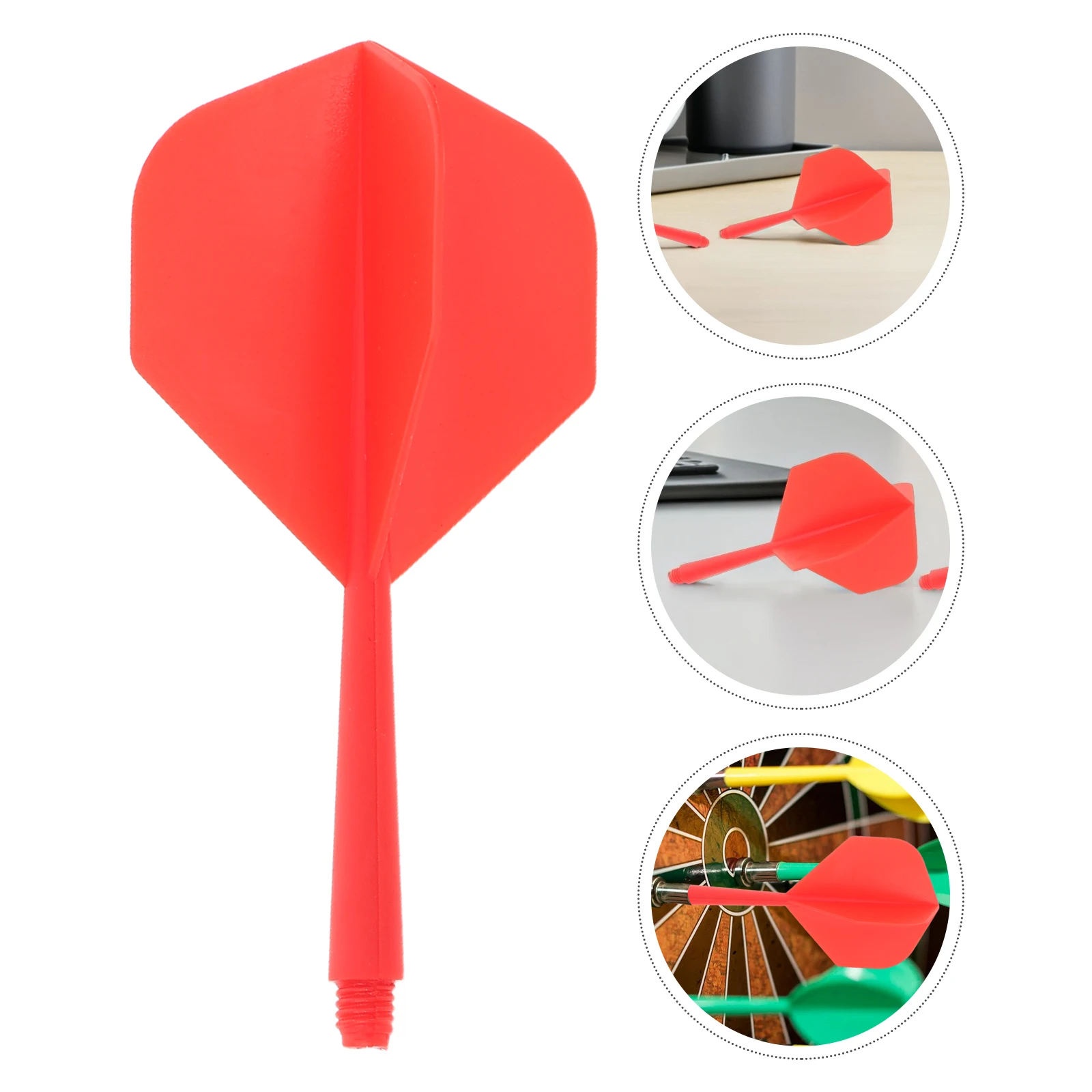 

12 Pcs Integrated Dart Pole Flight Universal Convenient Wings Flights for Game and Shafts Red Tails