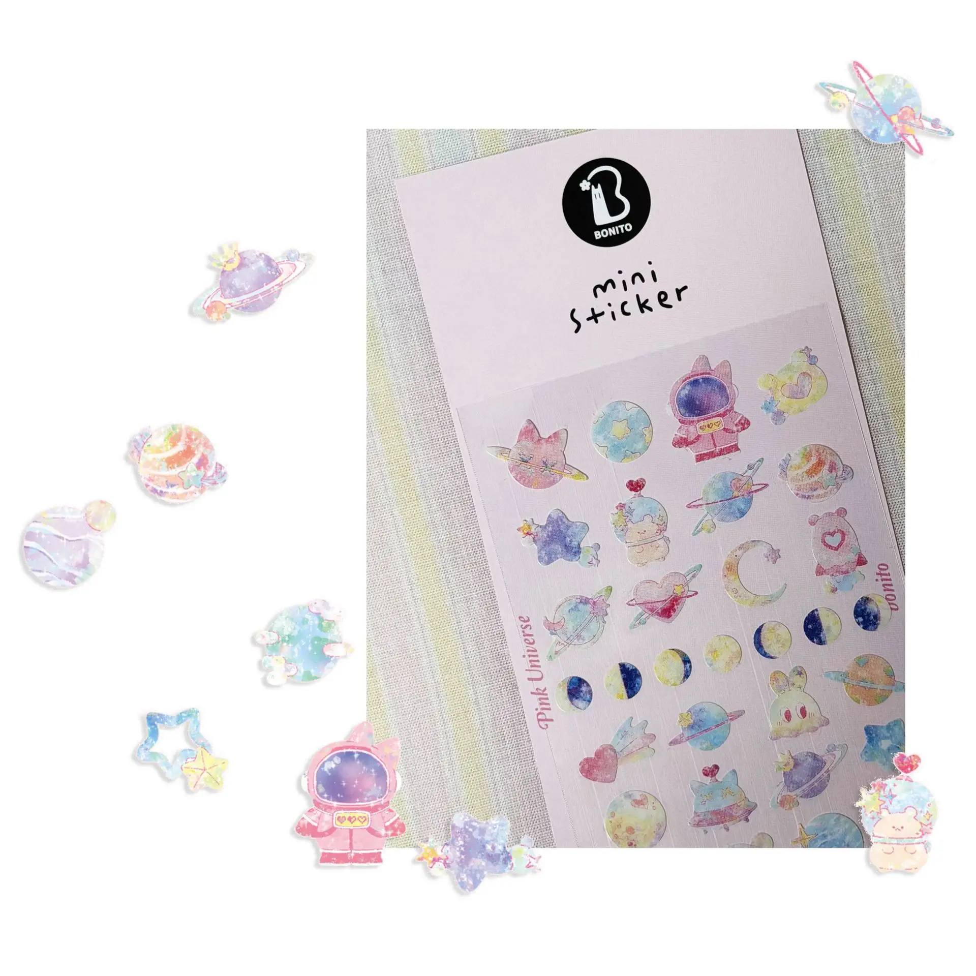 BONITO Mini Coffee Light Meal Space Cartoon Stickers Scrapbooking Diy Journal Diary Cute Stationery School Sticker Gift
