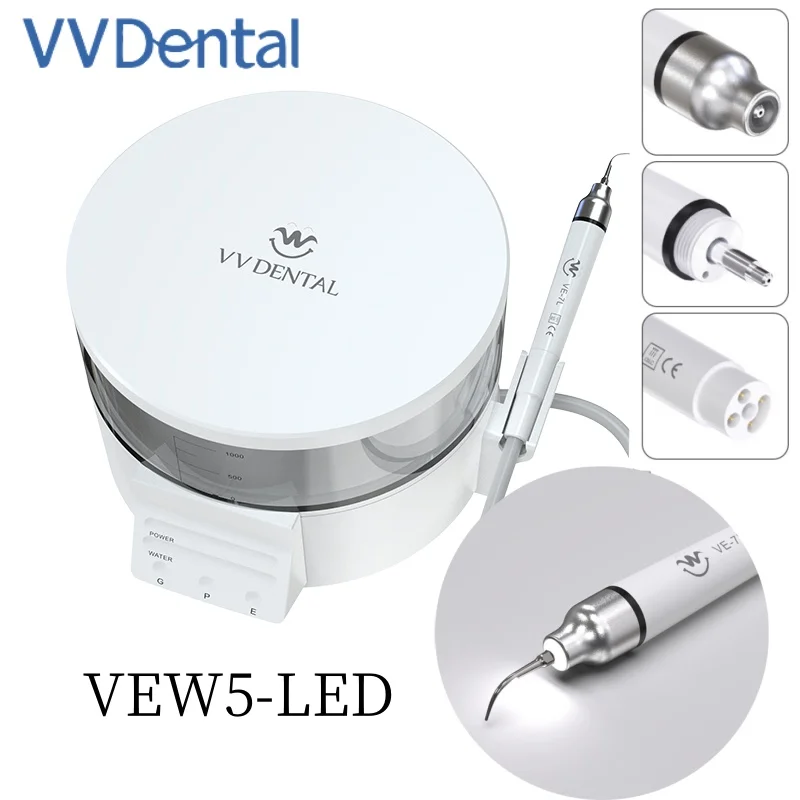 

Wholesale Dental VEW5-LED Ultrasound Dental Scaler with Automatic Water Supply Bottle for Oral Cleaning Teeth whitener Scaling