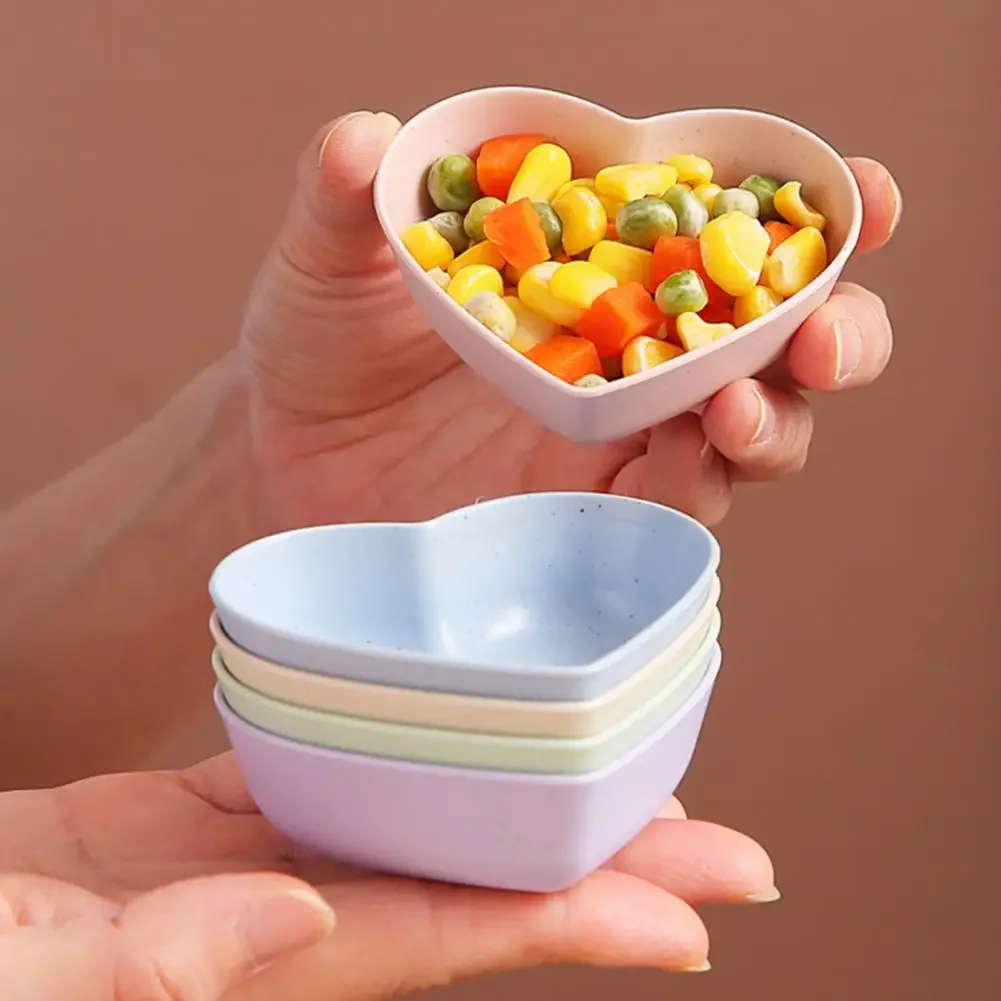 Kitchen Sauce Dish Dipping Soy Sauce Cup Heart-shaped Food Sauce Bowl Small Appetizer Plates Snack Plate Seasoning Dish