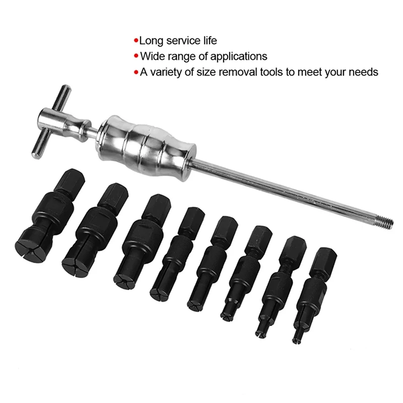 9Pcs Blind Hole Kit Slide Hammer Pilot Internal Bearing Puller Bearing Extractor Automotive maintenance Removal Tool Kit