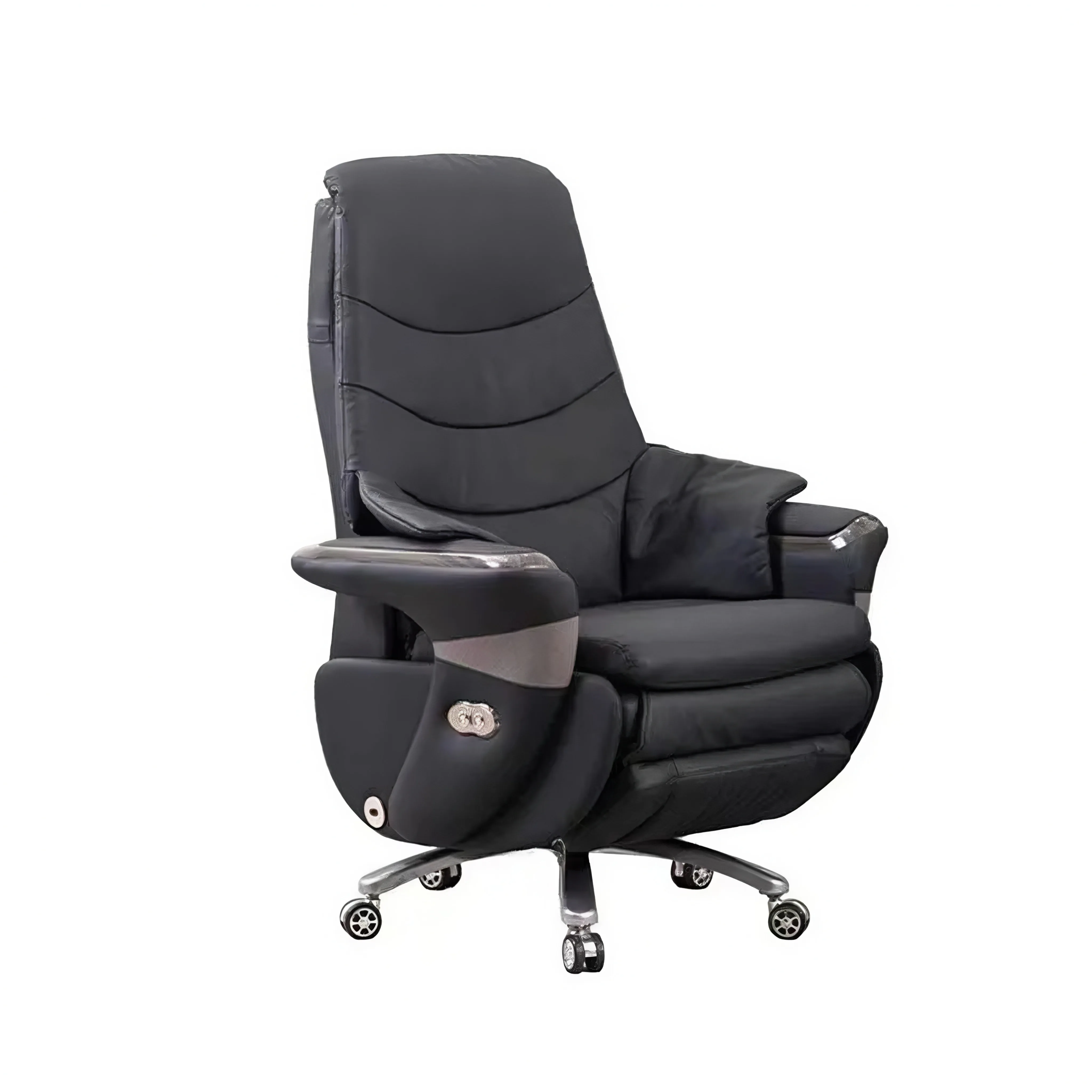 #Electric Boss Chair Ergonomic Reclining Leather Art Adjustable Headrest Modern Design Ventilated Office Chair Large Class Chair