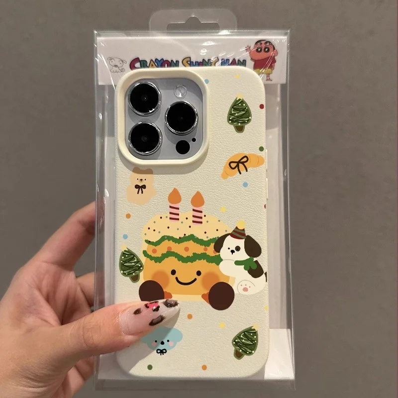 かわいいクリスマスケーキキャンディーカラーライチ柄ケース iPhone 16 15 14 13 12 11 Pro Max X XS XR 7 8 Plus 13用 ソフトシリコンカバー