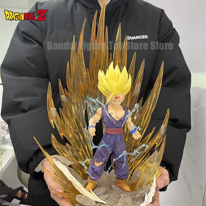 

38cm Anime Dragon Ball Figure Super Saiyan Son Gohan Pvc Action Figure With Special Effect Collection Desktop Statue Toys Gifts