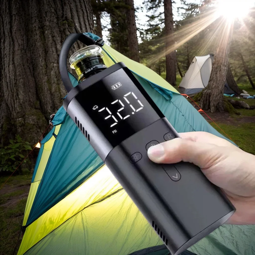 

Cordless Car Air Compressor Pump - Portable Digital Display for Motorcycle Bike E-Bike Tires Accessories