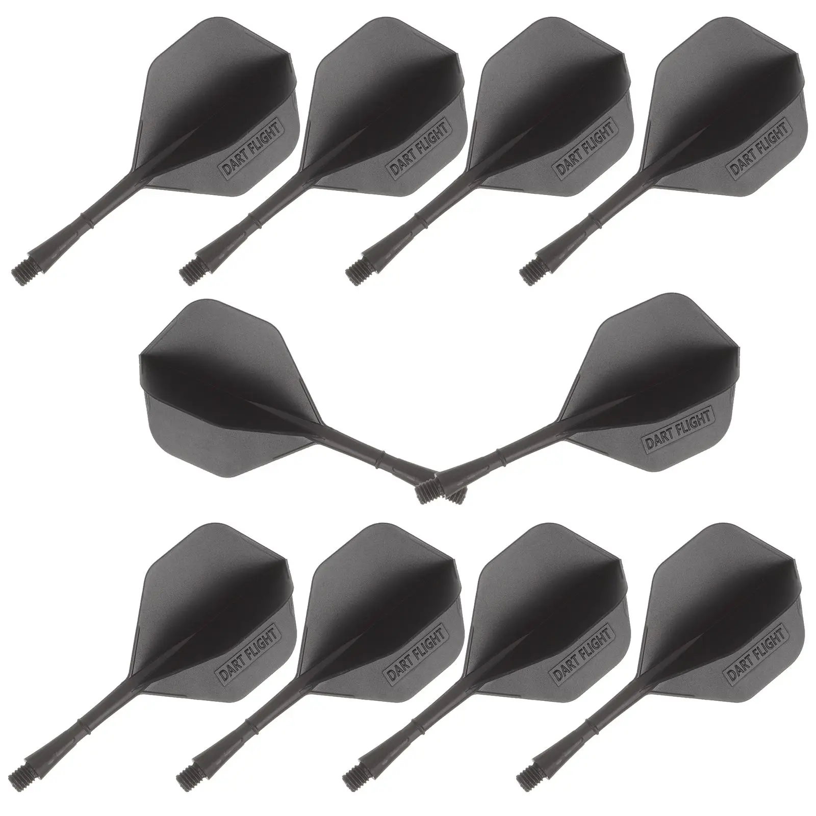 

10pcs Flights Tail Leaf Poles Soft Tip Blue Matte Resilient Durable Professional Wings Accessories Toys Games