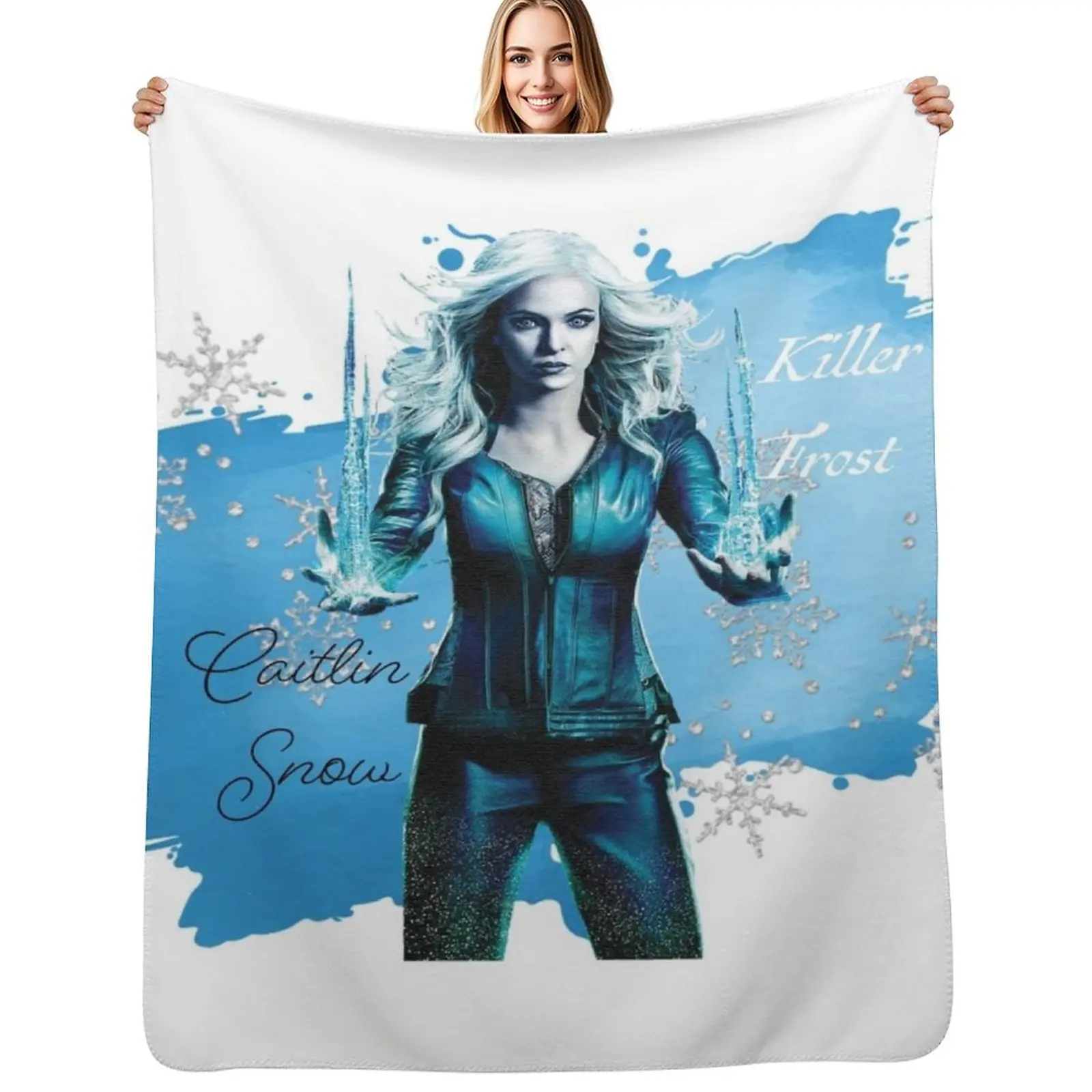 Killer Frost Watercolour Throw Blanket wednesday cosplay anime Sofa Retros Cute Luxury Brand Blankets