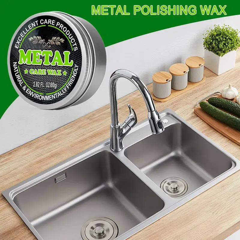 Metal Wax 80g Metal Cleaner And Polish Safe Rust Removal Stainless Steel Mirror Care Multifunctional Cleaner Restorer For Pot
