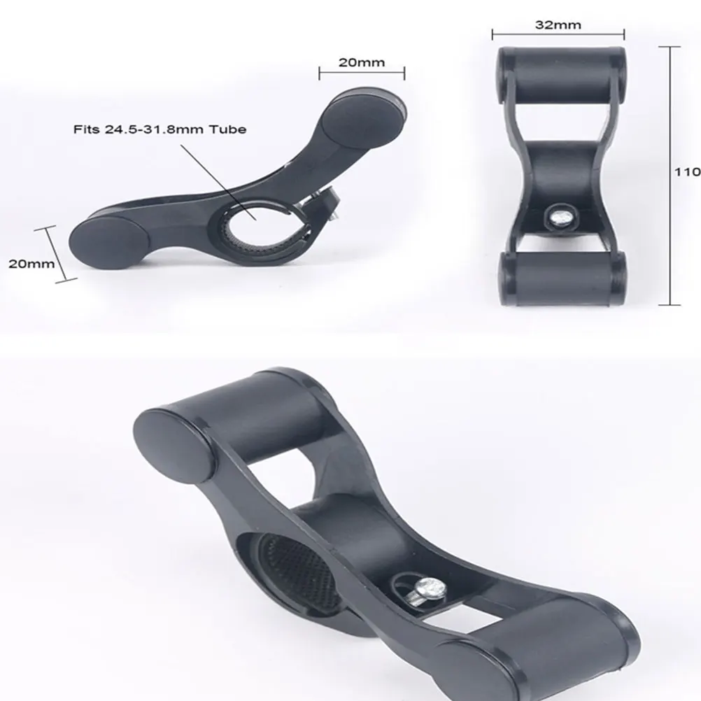 

Handlebar Extension Durable Plastic Bracket Clip Flashlight Code Table Bike Bell Light Holder Storage Space Utilization DIY