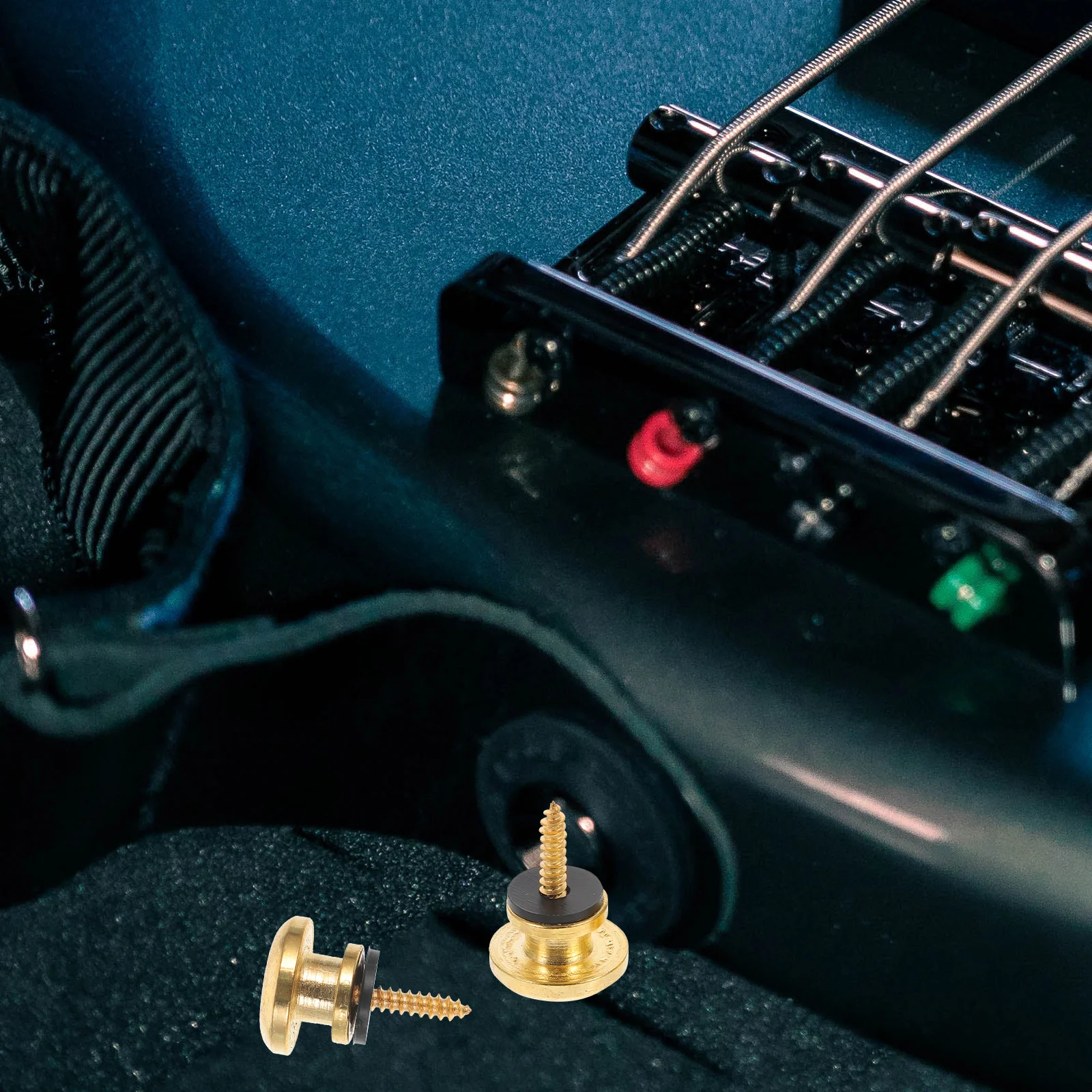 

2Pcs Guitar Strap Locks Metal End Pin Buckle Rust Resistant for Electric Classical Acoustic Bass Guitar Strap Accessories