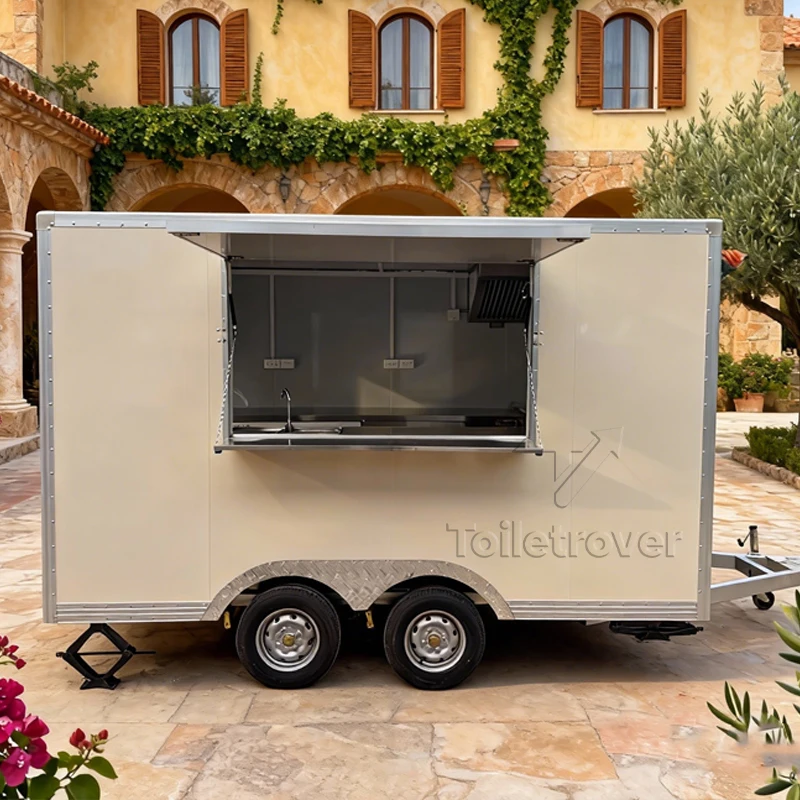 

Modern Outdoor Electric Food Truck Cheap Waffle Crepe Dessert Pancake Donut Food Trailer with Full Kitchen