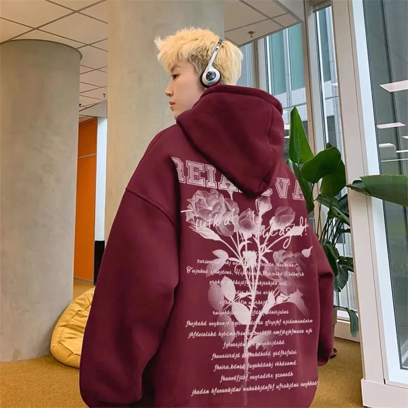 

Oversize Sweatshirts for Men Y2k Vintage Simple Harajuku Fashion Aesthetic Tops Luxury Korean Style New in Letters Man Hoodies